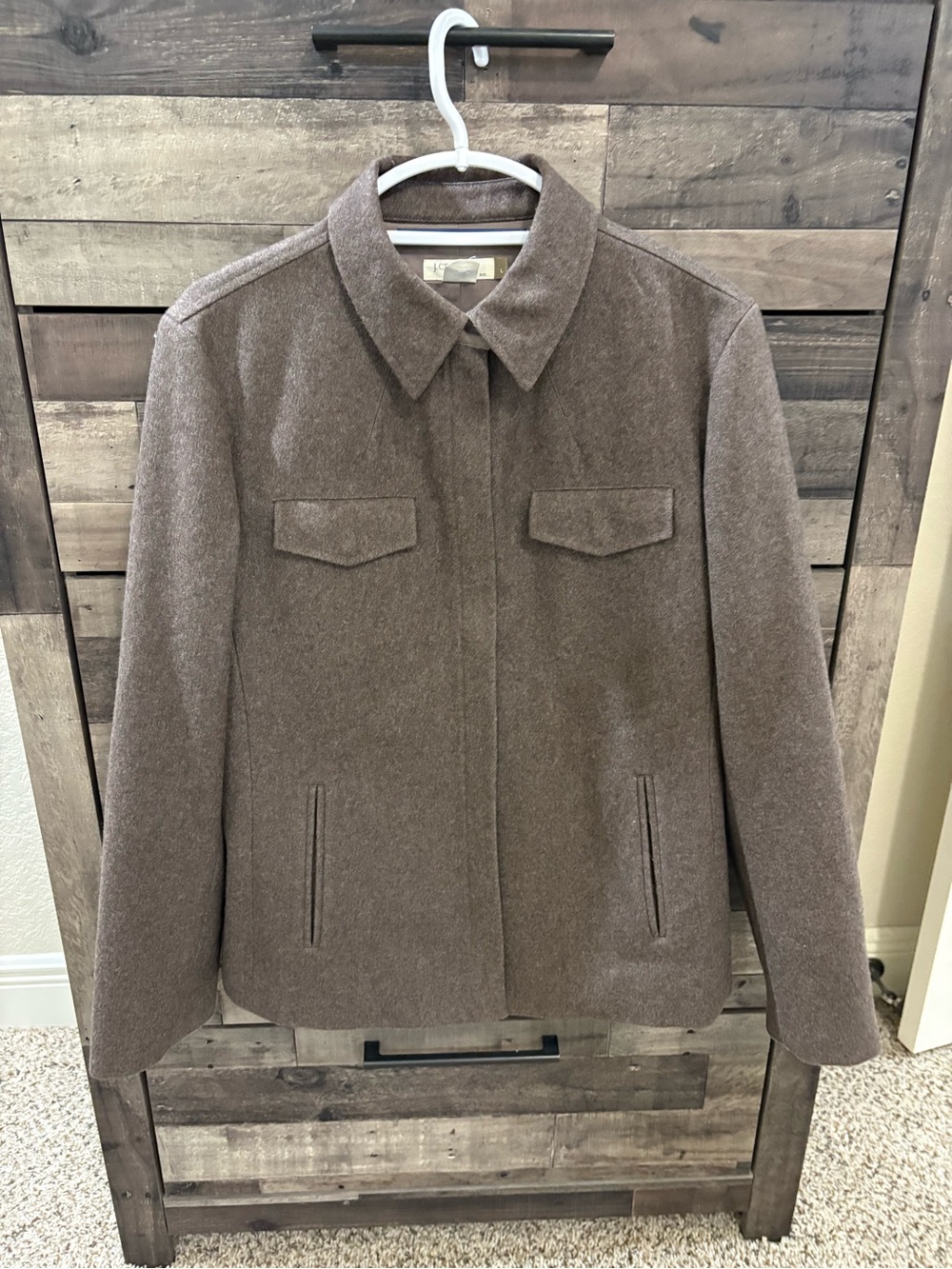 Vintage J.Crew 90s Y2K Wool Blend Utility Field Jacket | Women’s L